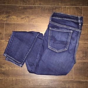 Mid rise dark jeans